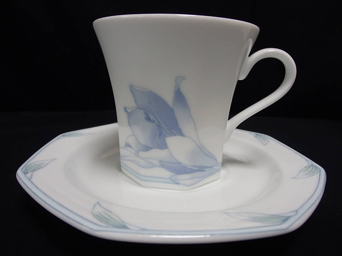 【HOYA CHINA】【White Modan】【コーヒーC&S】(1客)未使用・箱なし・美品拍卖