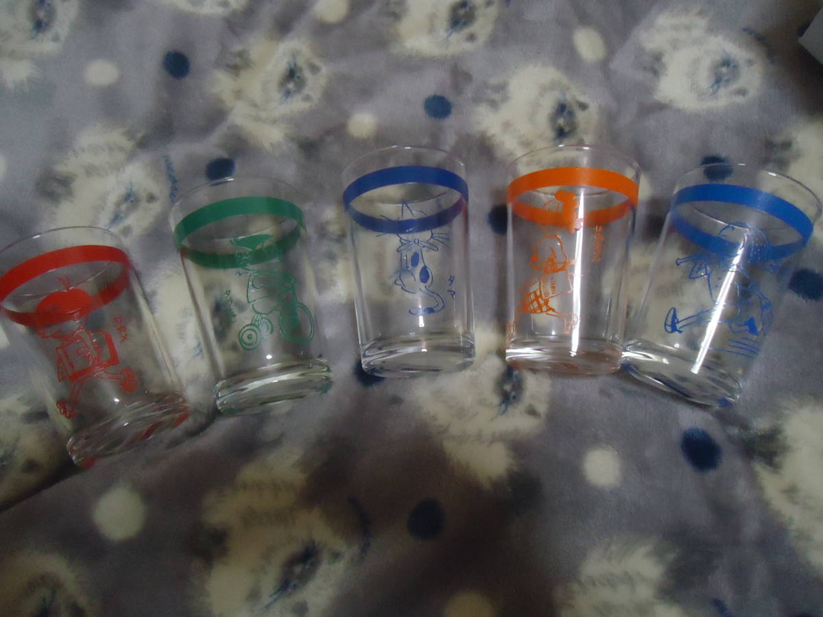 レア!ラスト◆新品即決◆サザエさん グラス 猫のタマ カツオ ワカメ タラちゃん グラス ガラスコップ 長谷川町子展拍卖