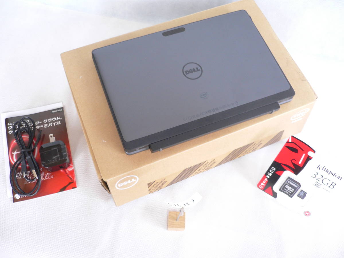 ♪ほぼ新品 デルDELL Venue10 Pro デタッチャブル eMMC32GB+SD32GB/10.1タッチ/Atom-Max1.83GHz/Win10/Office2021Pro/タッチパッド付KB拍卖