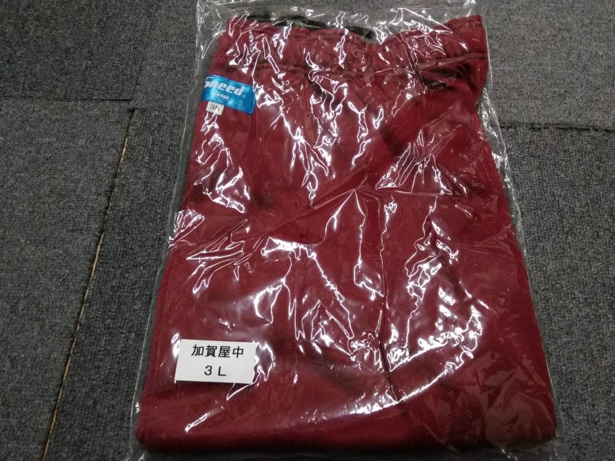 新品 ハーフパンツ サイズ3L エンジ◆Sneed◆トレパン◆ジャージ◆体操着◆スクールスポーツウェア◆加賀屋拍卖
