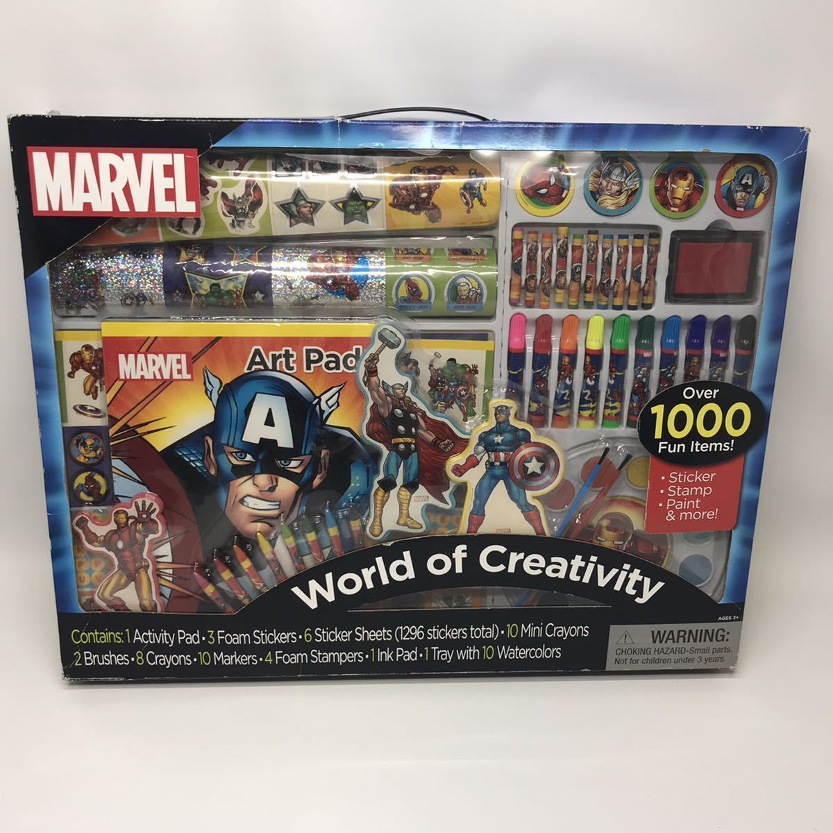 【新品・未使用】MARVEL マーベル World of Creativity 画材 セット 絵の具 お絵かき シール ★珍品★拍卖