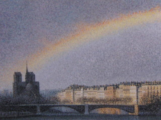 西村龍介、【虹】、希少な大判額装用画集より、美品、日本人画家、新品額装付、送料込み拍卖