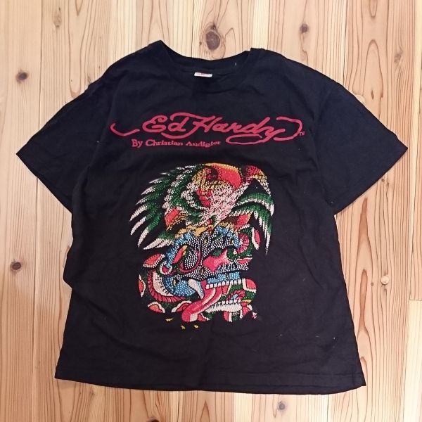 エド・ハーディー 半袖Tシャツ L拍卖