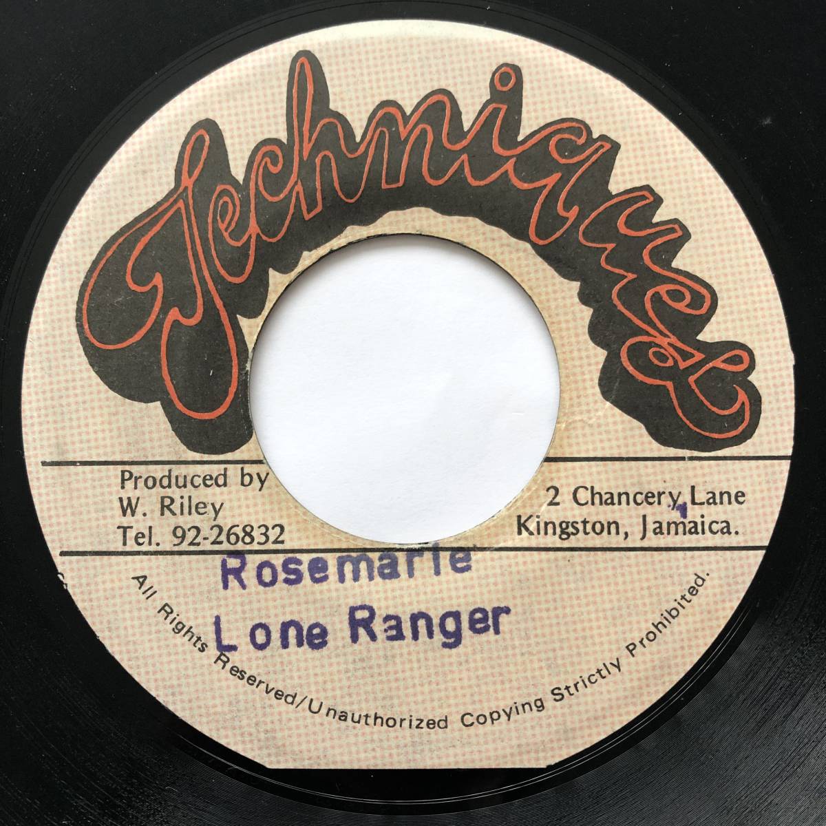 試聴 / LONE RANGER / ROSEMARIE /TECHNIQUES/reggae/dancehall/deejay/80's/big hit !!/7inch拍卖