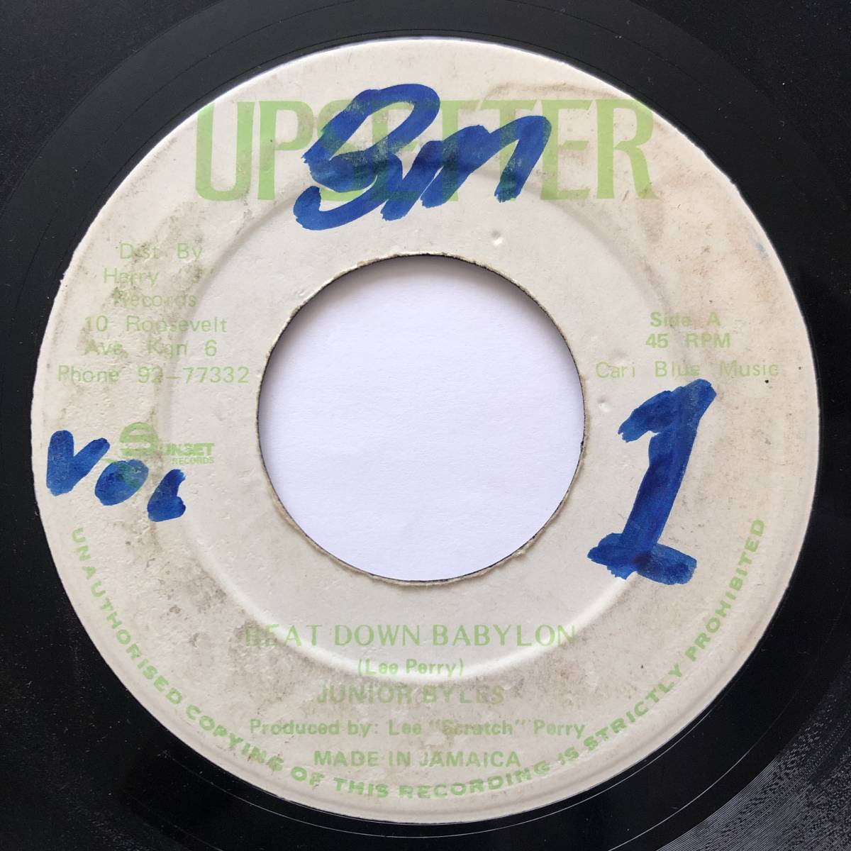 試聴 / JUNIOR BYLES / BEAT DOWN BABYLON/Upsetter/ Lee Perry/reggae/roots/'71/big hit !!/7inch拍卖