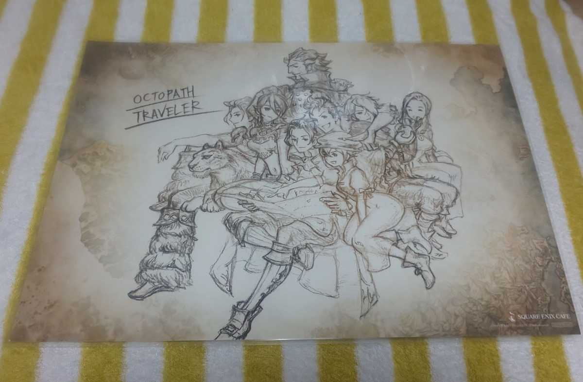 ♪『OCTOPATH TRAVELER』♪オクトパストラベラー♪スクエニカフェ♪ランチョンマット♪ラミネート加工済(説明欄必読)♪f拍卖