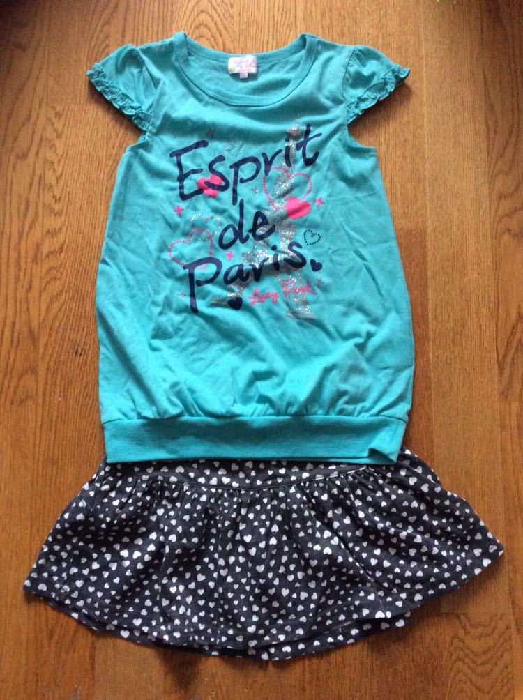 ★マザウェイズ★セットアップ★Tシャツ&スカート★新品未使用★即決★タグ無し★サイズ120★拍卖