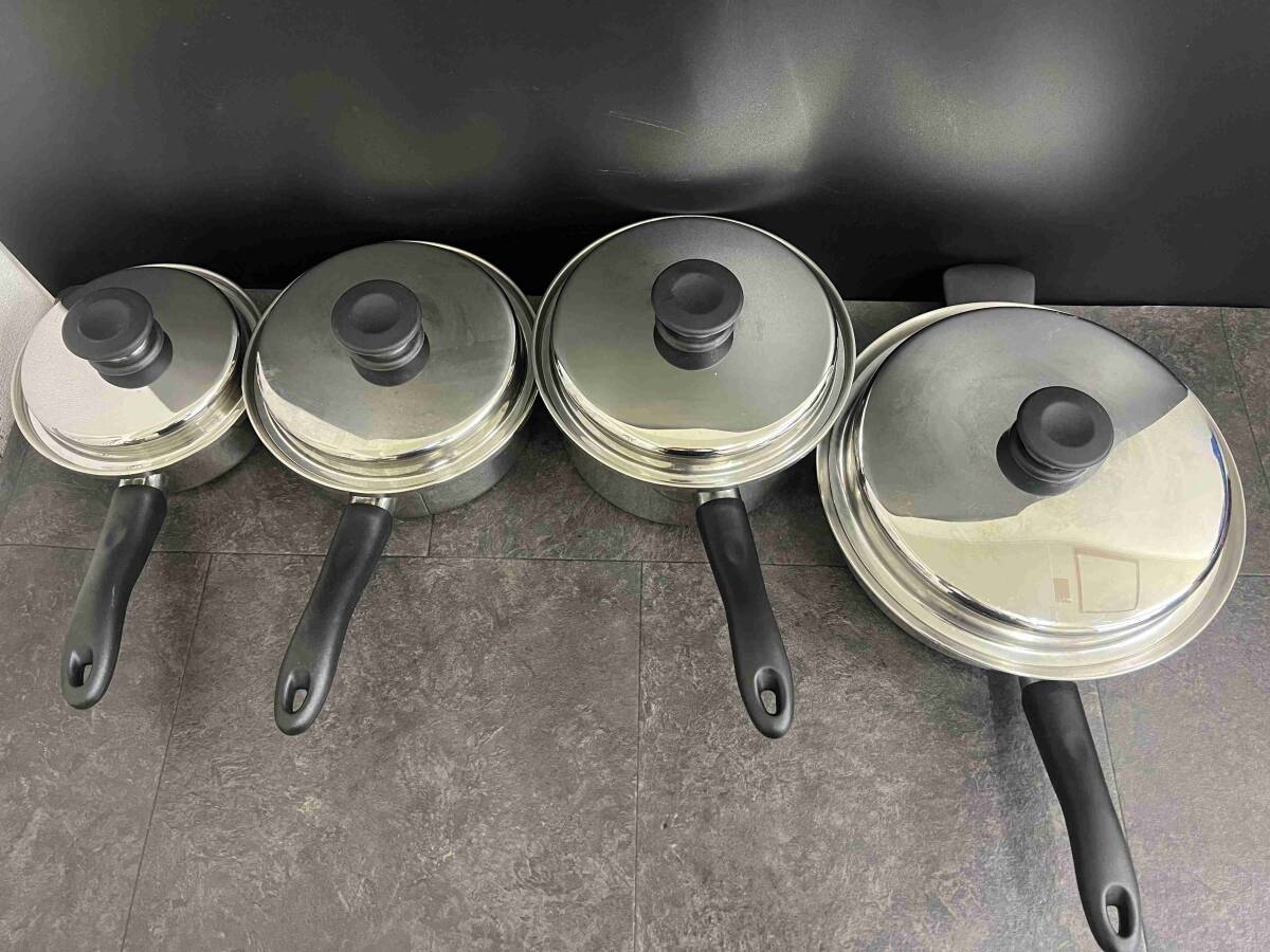 CT10710 AmwayQueen 片手鍋 18/8 STAINLESS STEEL 23285/23284/23282/23278 4点セット拍卖