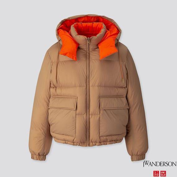 【ベージュ・新品・L】ユニクロ×JW アンダーソン リバーシブルダウンジャケット トレンド感たっぷりなボリュームダウン。オレンジ拍卖