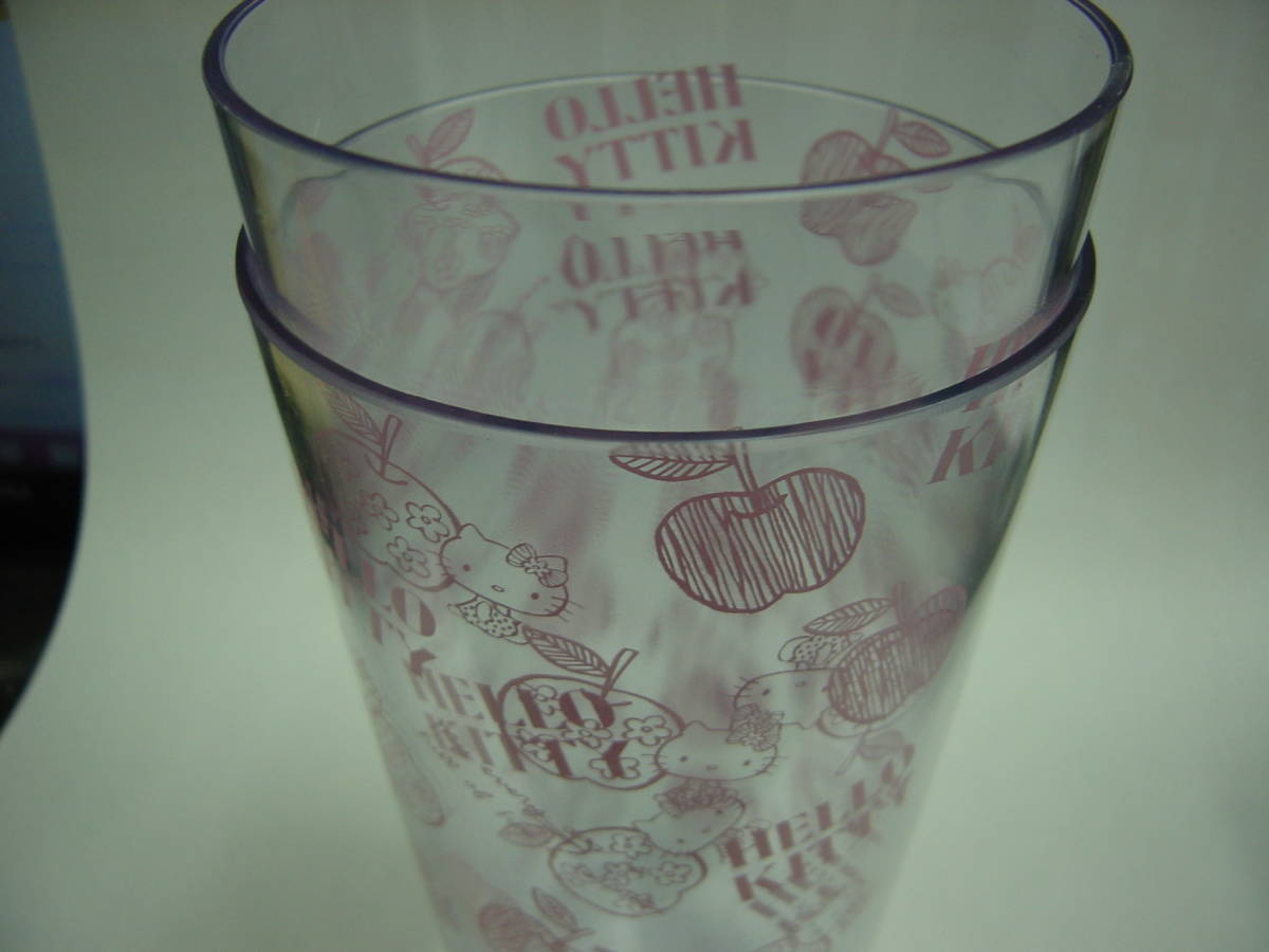 未使用品 ハローキティ 洋服の青山 オリジナル クリアタンブラー 2個セット拍卖