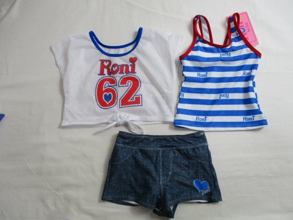 ZV680【Roni Swim 】ロニー 新品 水着 スイムウエアー セパレート パンツ 女児 青 110拍卖