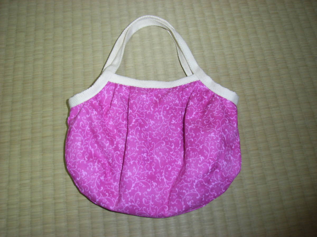 ハンドメイド★グラニーバッグ★手さげ★ピンク小拍卖