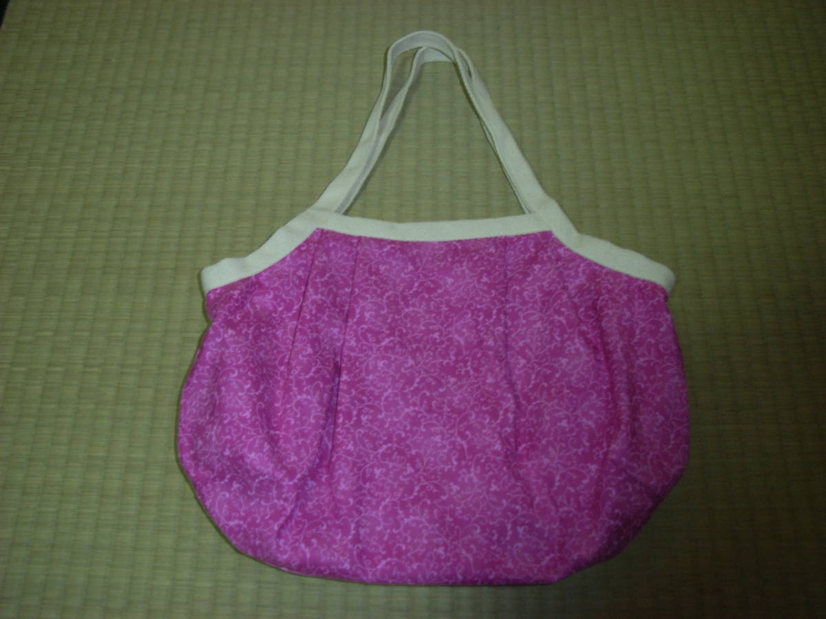 ハンドメイド★グラニーバッグ★手さげ★ピンク大拍卖