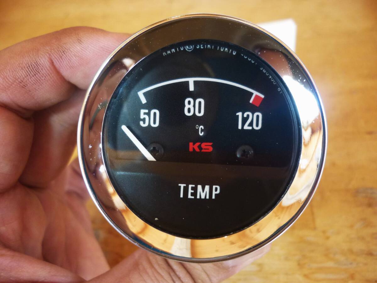 安心の消毒済 KS 関東精機 電子式 水温計 油温計 52パイ メーター・イルミOK 旧車 ショベル ハーレー 送料600円もOK エボ拍卖