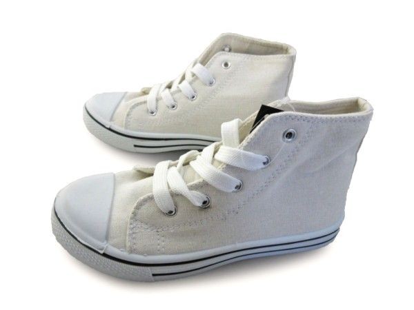 1円~cL940新品AAAミッドカット/レースアップキッズスニーカー20㌢白♂拍卖