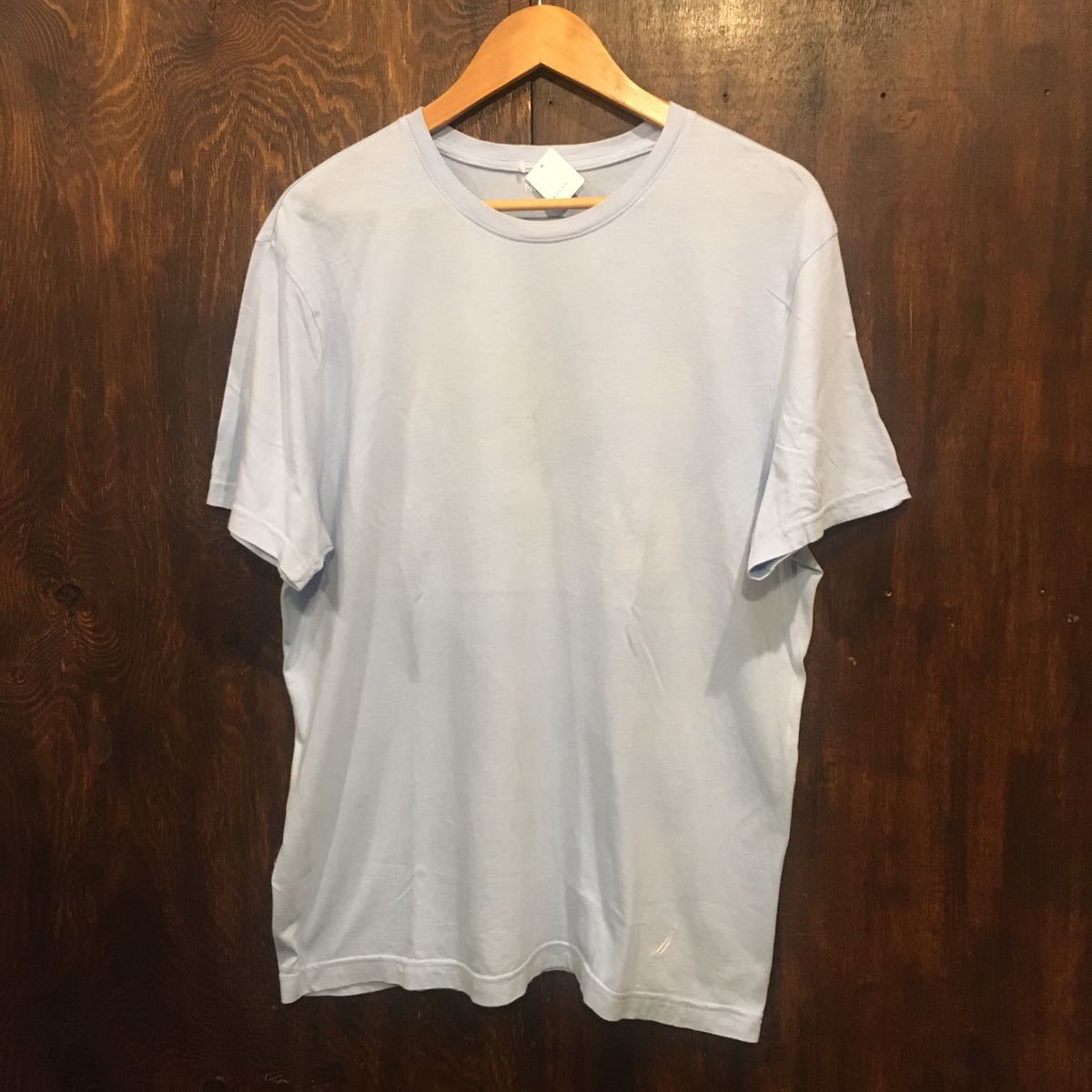 NAUTICA ノーティカ 半袖Tシャツ 無地Tシャツ 水色 Lサイズ Tee拍卖