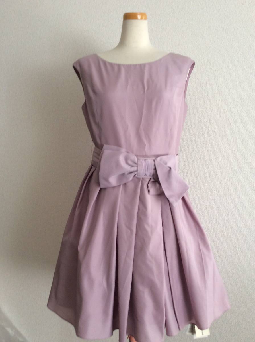 レッセ パッセ ラベンダー ノースリーブワンピース ドレス 日本製サイズ38 新品拍卖
