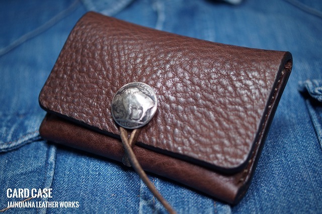 手縫い・ハンドメイド ビンテージオイルレザー カードケース カード入れ (ヤフオク限定特価)拍卖