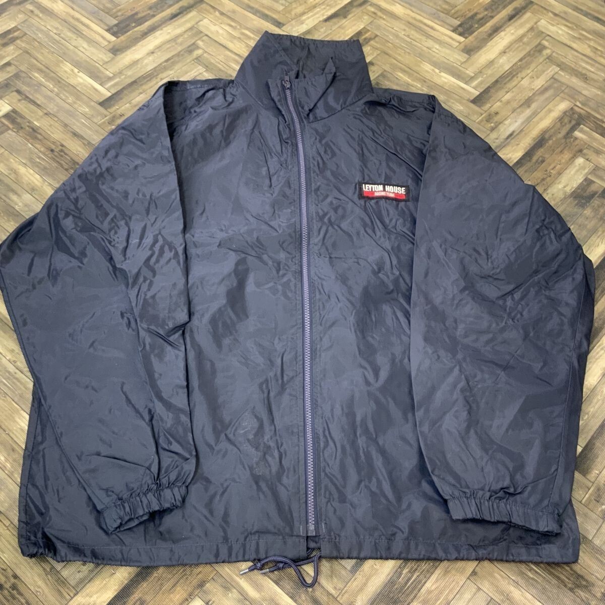 HY151 LEYTON HOUSE レイトンハウス ナイロンジャケット ジップアップ ネイビー メンズLL拍卖