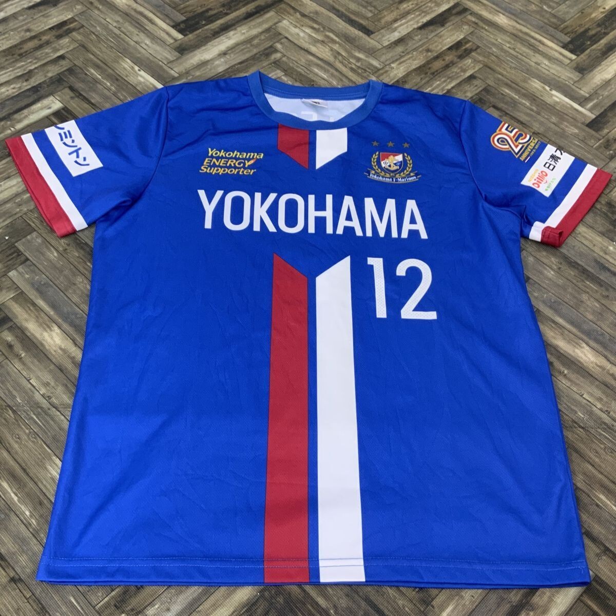 QS605 横浜Fマリノス公式応援グッズユニフォーム 半袖 サポーター ブルー フリーサイズ拍卖