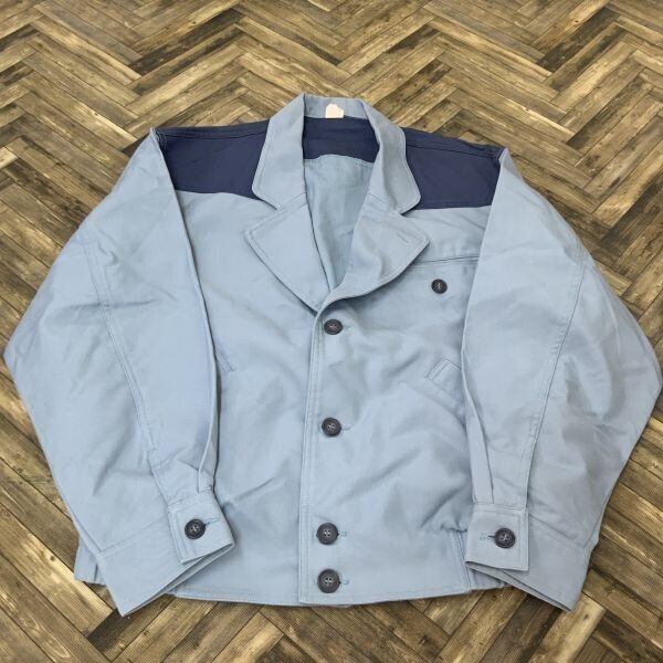 KE2414 実物 水資源機構 ワークウェア 水色 ブルー サイズ不明 汚れあり拍卖