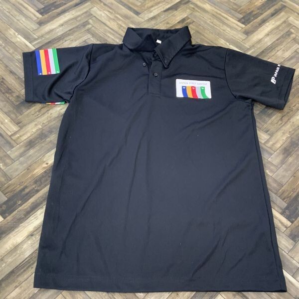 QS900 実物 JAPAN POST GROUP ジャパンポストグループ 半袖ポロシャツ ブラック メンズS拍卖