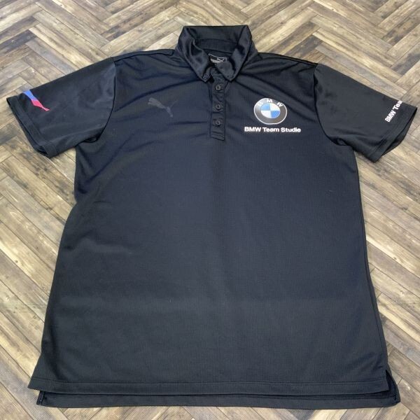 QS992 BMW Team Studie PUMA プーマ 半袖ポロシャツ ブラック メンズL拍卖
