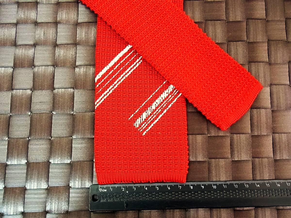 【美品 ニットタイ】0355 阪急 ネクタイ拍卖