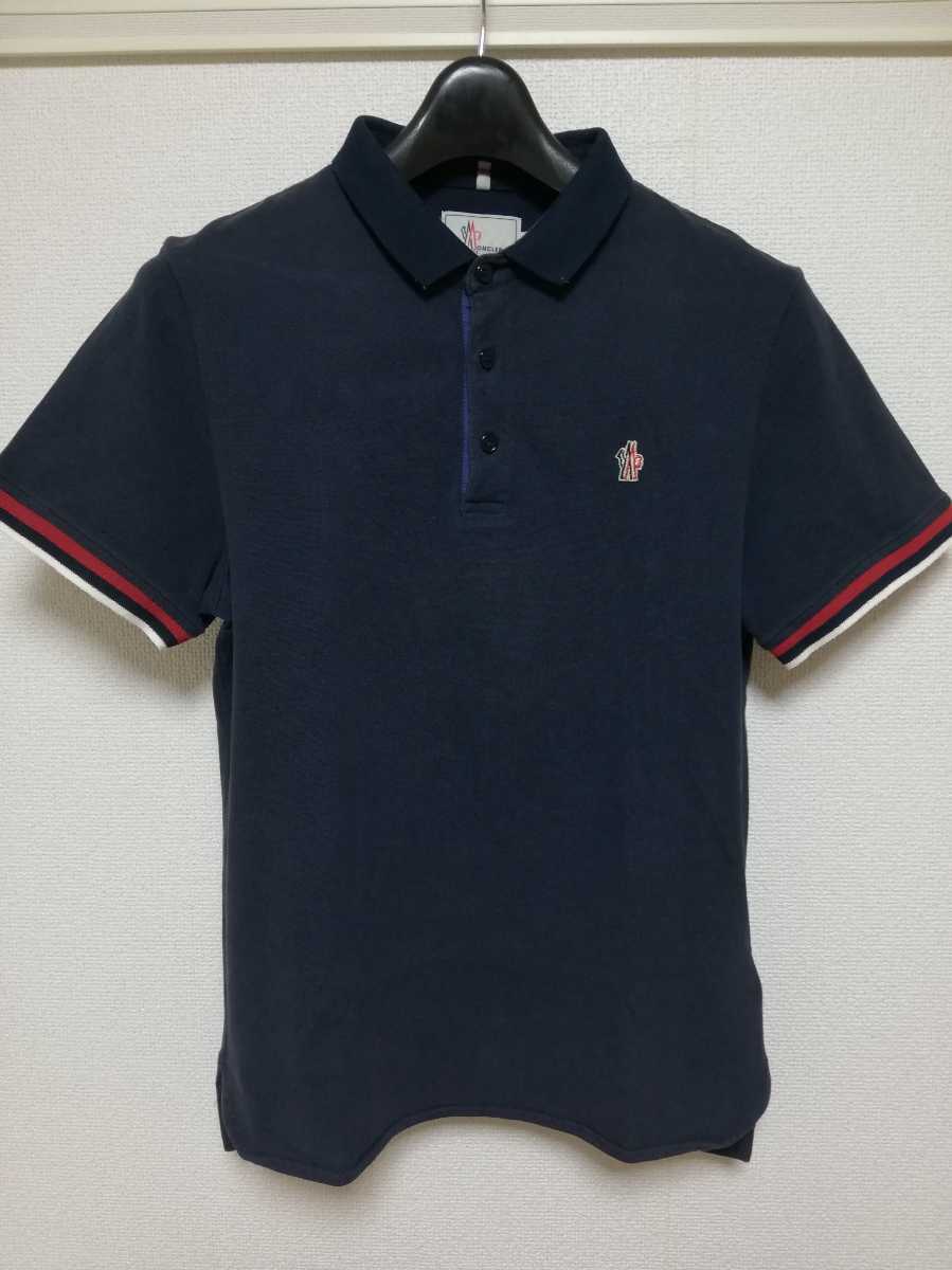 【即決】MONCLER GRENOBLE ポロシャツ S ネイビー モンクレール グルノーブル拍卖