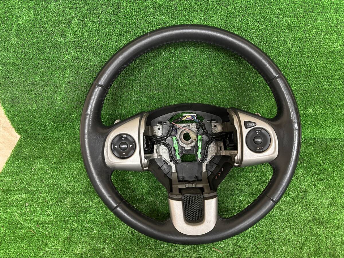★☆N-BOX JF1/JF2 カスタム 純正ステアリングホイール ハンドル レザー スイッチ付☆★拍卖