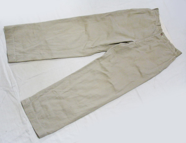 W30【50’s/ワークパンツ】50年代 チノパン ヴィンテージ コットンツイル コットンパンツ 米国 アメリカ 古着拍卖
