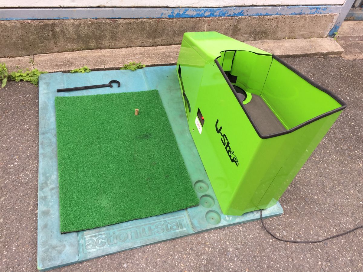 EE585 アクト U-STAR/ユースター 業務用 フルオート ティーアップ 簡易置型(工事不要) ゴルフ 練習用 マット付 動確OK 引取のみ/直引きのみ拍卖