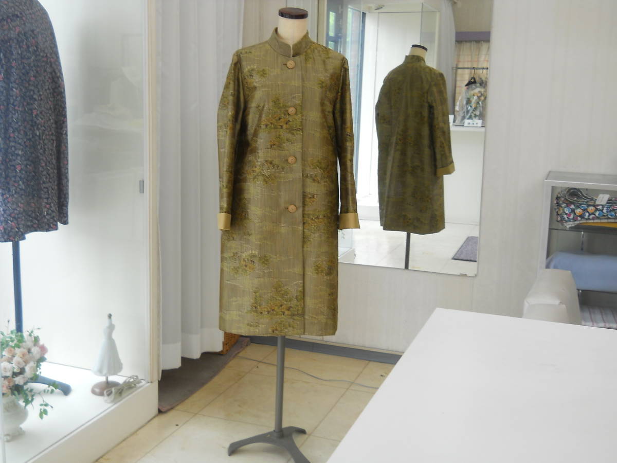 love169♪ 黄土色の大島紬のコート拍卖