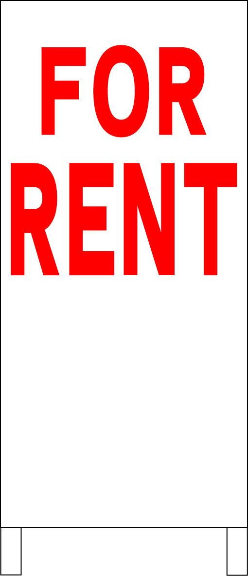 両面スタンド看板「FOR RENT(赤)」全長 約100cm 屋外可 送料込み拍卖