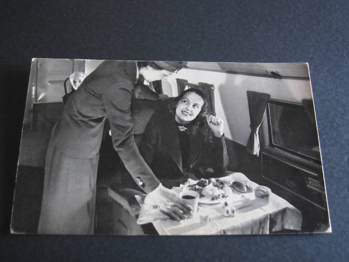 ユナイテッド航空■DC-3■DINNG ALOFT AT 200 MILES AN HOUR■エアライン発行絵葉書■1940's拍卖