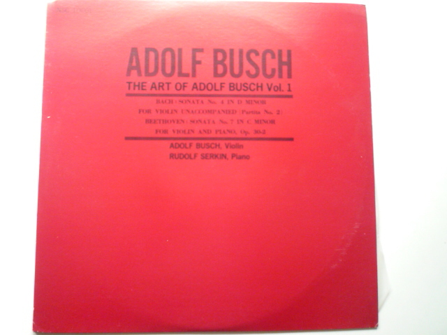 WB83 国内?復刻盤LP アドルフ・ブッシュ集Vol.1 バッハ/無伴奏パルティータ2番、ベートーヴェン/ソナタ7番拍卖