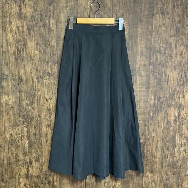 A435◇KOBE LETTUCE | コウベレタス フレアロングスカート ブラック レディース PMサイズ 中古品拍卖