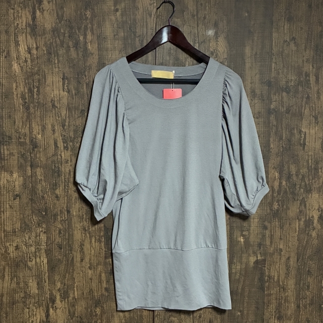 A418◇DENDROBIUM | デンドロビウム バンドウエストトップス グレー レディース 38サイズ 中古品拍卖