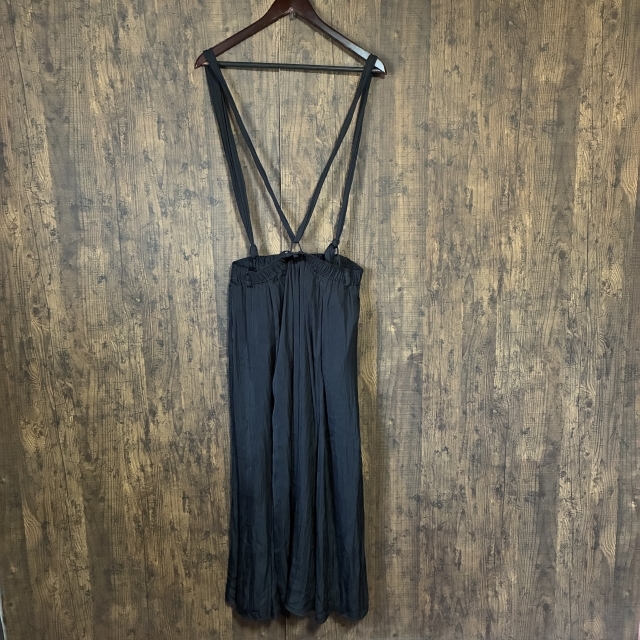 A418◇niko and... | ニコアンド サスペンダー付きワイドパンツ ブラック レディース Mサイズ 中古品拍卖