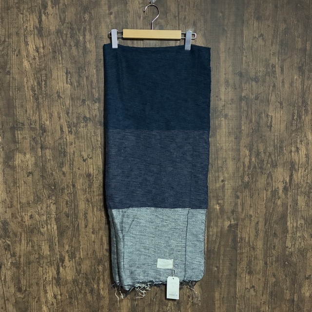 A376◇Ungrid | アングリッド グラデーションストール ネイビー系 レディース Fサイズ 中古品拍卖