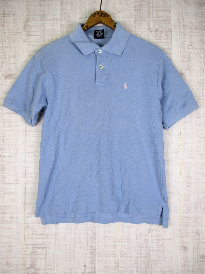 90’s RALPH LAUREN ラルフローレン ポロシャツ プレーン YOUTH M 鹿の子 #mtp-49拍卖