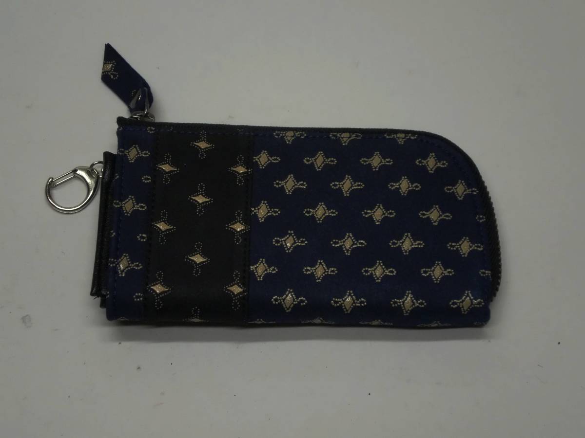 限定一点品 送料無料 288-5 印伝鹿革のファスナーL字型財布拍卖