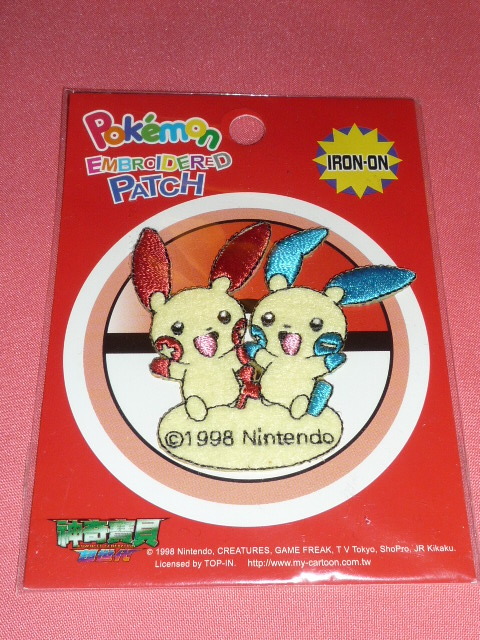 激レア! 1998年 ポケットモンスター ポケモン キャラクター ピチュー兄弟 アイロンワッペン☆拍卖
