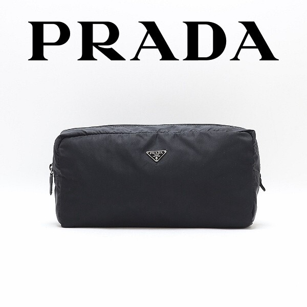 ◆PRADA プラダ ナイロン セカンド バッグ ポーチ 黒 ブラック拍卖
