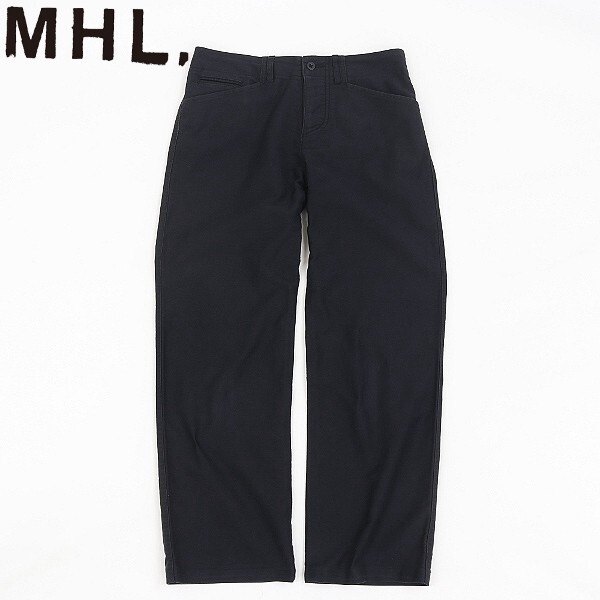 ◆MHL. マーガレットハウエル コットン チノ パンツ 黒 ブラック 1拍卖