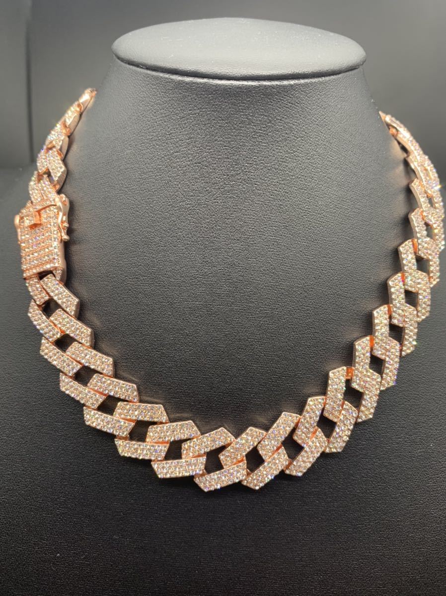 新色!ローズゴールド シャープ プロング ブリンブリン ネックレス チェーン拍卖