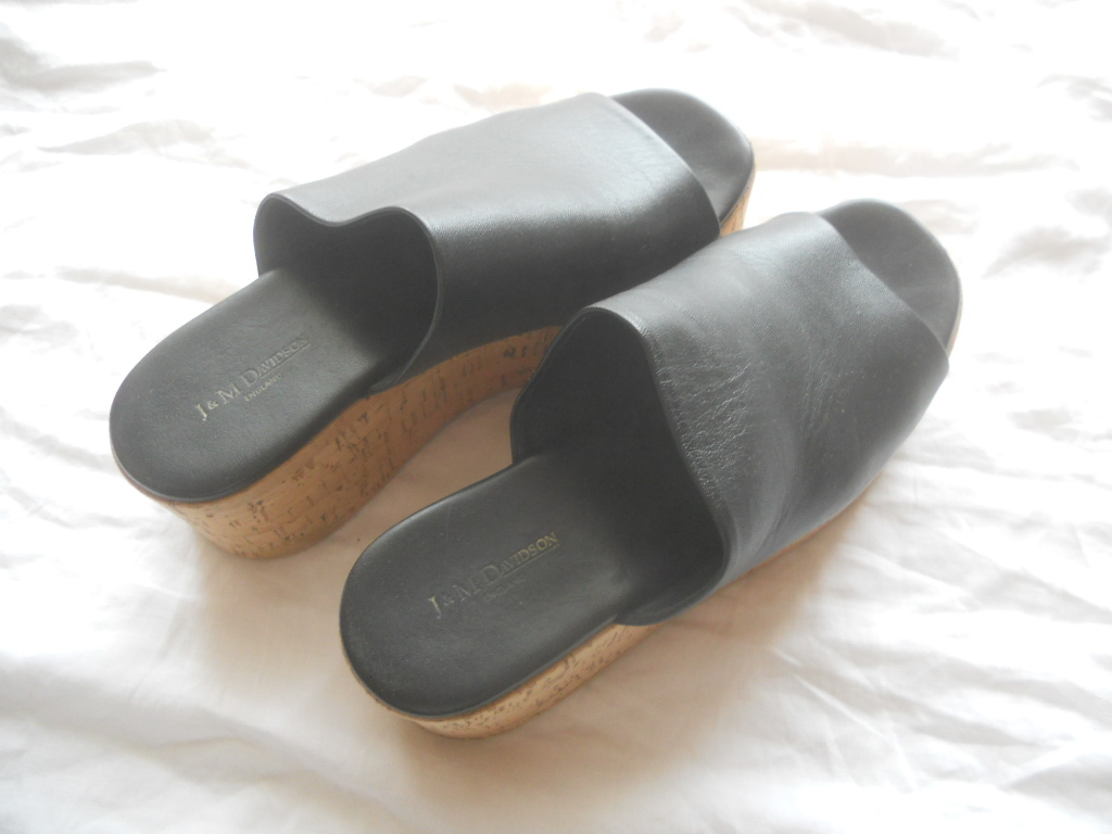 J&M davidson*レザーサボ*ブラック*37*22.5~23cm*伊藤まさこ*J&Mデヴィッドソン拍卖