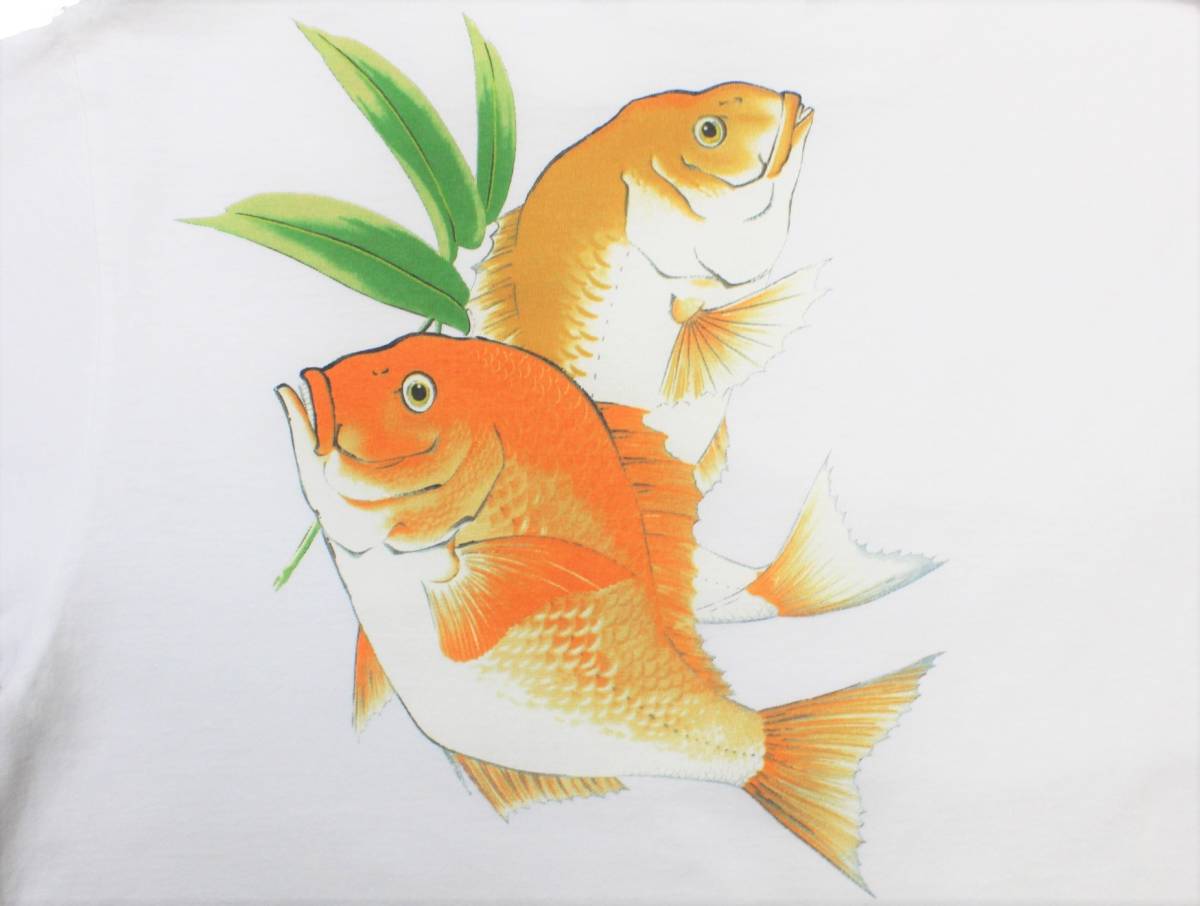 YTS89東洋XS真鯛RED SNAPPAR鯛 カラカウア アロハシャツ柄 半袖TシャツUSA製SUN SURFサンサーフ拍卖