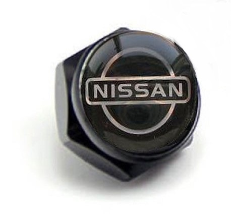 稀少 送込み NISSANマーク ブラック アルミナンバーボルトカバー1点拍卖