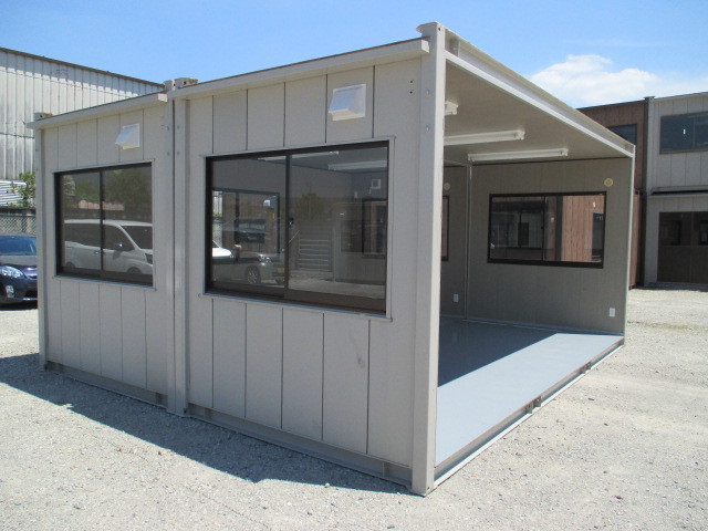 【奈良 大阪 和歌山 三重 京都 大阪 兵庫】スーパーハウス 車庫 8坪/16畳 ガレージ コンテナ 中古 仮設 ユニット プレハブ 物置 倉庫 休憩拍卖